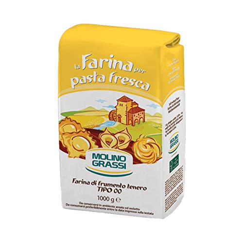 Molino Grassi la Farina per Pasta Fresca Farina di frumento Tenoro Tipo 00 1000g Packung (Weichweizenmehl für Nudeln Typ 00) von Molino Grassi