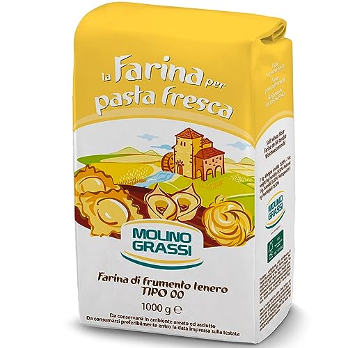 Molino Grassi la Farina per Pasta Fresca Farina di frumento Tenoro Tipo 00 1000g Packung (Weichweizenmehl für Nudeln Typ 00) von Brand New Cake