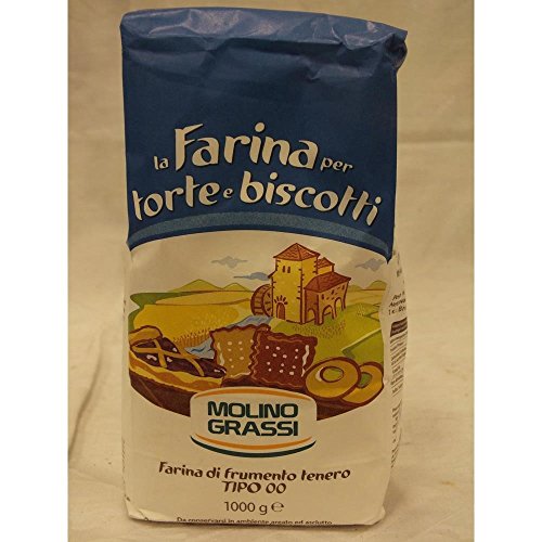 Molino Grassi Italienisches Mehl für Kuchen und Kekse, 1 kg, 10 Stück von Molino Grassi