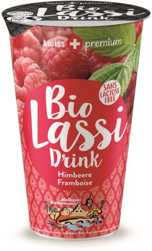 Bio Lassi Himbeere lactosefrei 1.5 12 x 230 gr von Molkerei Biedermann