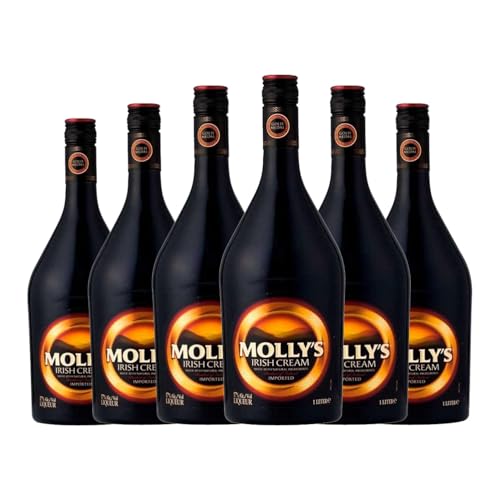 Cremelikör Molly's Crema Irlandesa 1 L (Karton mit 6 Flaschen von 1 L) von Molly's