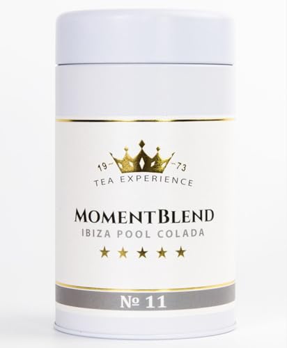 IBIZA POOL COLADA Nr. 11 - Exotische Fruchtentee mit Rooibos, Honeybush, Ananas, Mango, Papaya und Kokosnuss - 125 Gramm loser Tee von MomentBlend von MomentBlend