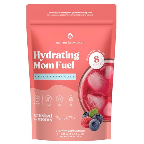 Hydrating Mom Fuel, Elektrolyt-Getränkemix für Mütter, 8 Stück von Mommy Knows Best
