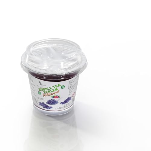 Momo's Tea Bubble Tea Perlen 120g - Wildberries - Vegan und Glutenfrei - Halal - Ideal für Getränke & Desserts - Mit echtem Fruchtsaft - Boba Perlen - Popping Boba Fruchtperlen - Sofort servierfertig von Momo´s Tea