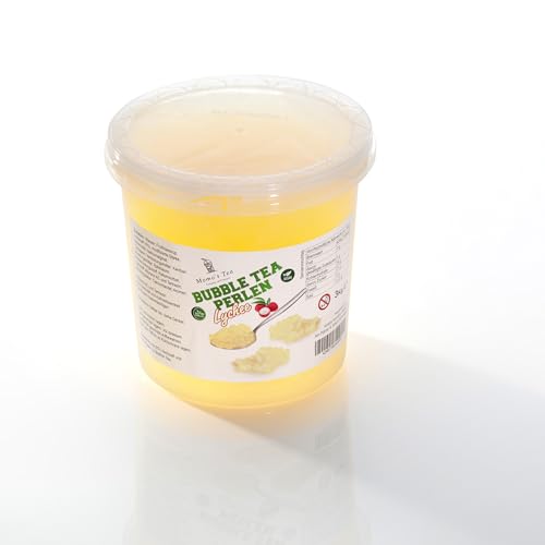 Momo's Tea Bubble Tea Perlen Lychee 3000g - Vegane Glutenfreie Popping Boba Fruchtperlen - Halal Boba für Bubble Tea & Desserts - Mit Echten Fruchtsaft - Leckere Snacks & Getränke Erleben von Momo´s Tea