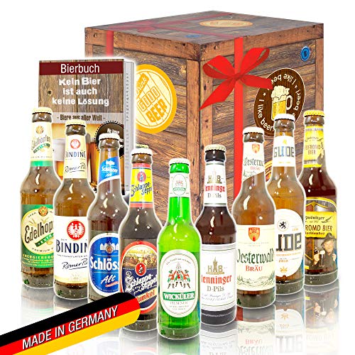 Bierspezialitäten aus Deutschland in der Geschenkbox (inkl. Geschenkkarten + Bierbewertungsbogen) von Monatsgeschenke