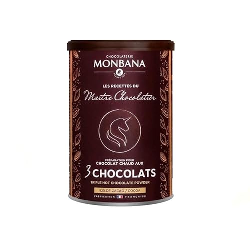 MONBANA Trinkschokolade 3 Chocolats, 175 g, cremig von Monbana