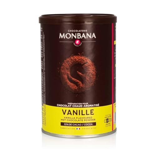 Monbana Schokoladenpulver Vanille 250g Dose (mind. 32% Kakao), 1er Pack (1 x 250 g) von Monbana