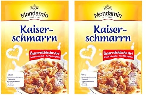 Mondamin Kaiserschmarrn Österreichische Art Süßspeise schnell zubereitet, nur Milch zugeben 8x 2 Portionen (Packung mit 2) von Mondamin