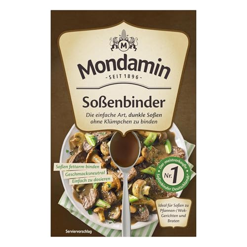 Mondamin Soßenbinder Dunkel ideal für eine dunkle Soße ohne Klümpchen fettarm und geschmacksneutral 250 g von Mondamin