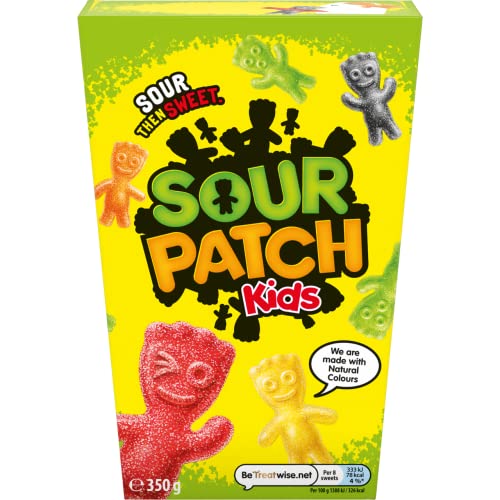 Sour Patch Kids Sortiment, Fruchtgummis mit saurer Zuckerbeschichtung, 350g von Sour Patch Kids