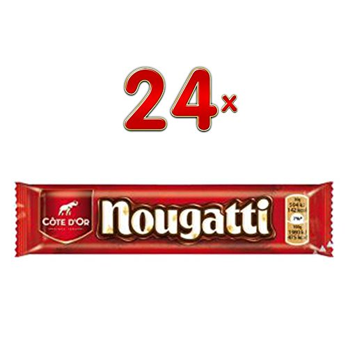 Côte d'Or Nougatti Single, 24 x 30g Riegel (Vollmilchschokolade mit Nugat gefüllt) von Mondelez International