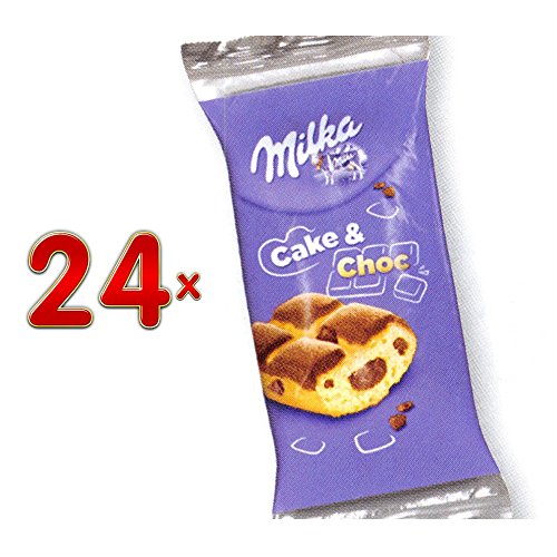 Milka Cake &Choco 24 x 35g Packung (kleiner Kuchen mit Schokostückchen und Schokofüllung) von Mondelez International