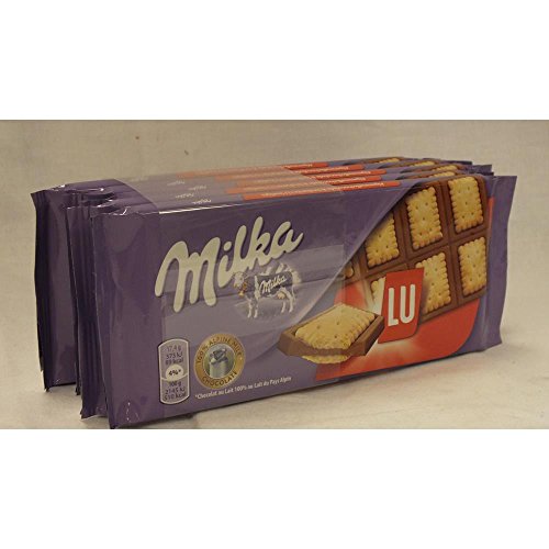 Milka Schokoladen-Tafel Alpenmelkchocolade & LU, 5 x 87g (Alpenmilch-Schokolade mit LU-Crackern) von Mondelez International
