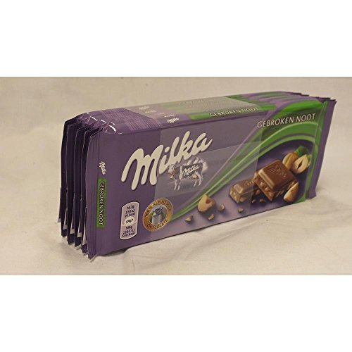 Milka Schokoladen-Tafel Gebroken Noot, 5 x 100g (gehackte Haselnüsse) von Mondelez International