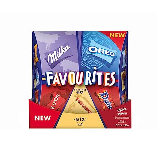 Schokolade Milka | Favoriten Box Pralinen Mix | Milka Großpackung | Milka Tafel Schokolade | 8 Pack | 1272 Gram Total von Mondelez International