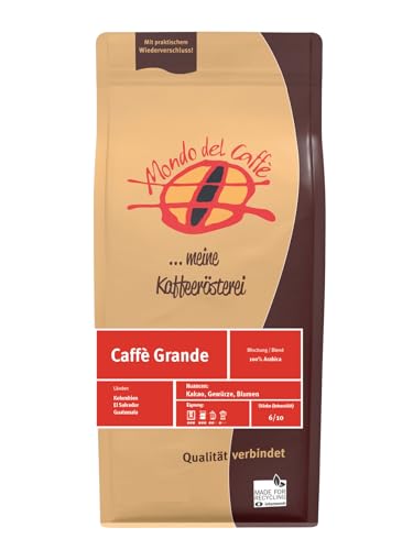 CAFFÈ GRANDE (100% ARABICA KAFFEEMISCHUNG) GANZE BOHNE ODER GEMAHLEN von Mondo del Caffè