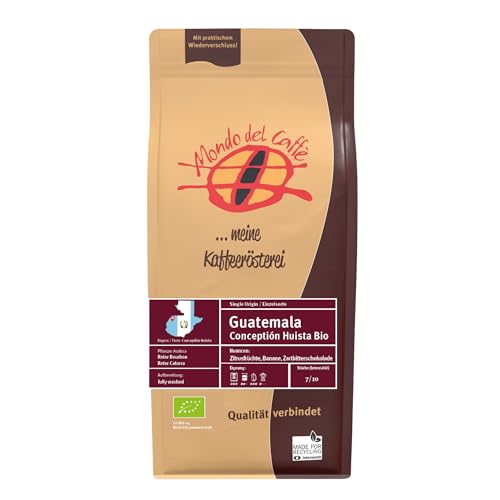 Guatemala Conceptión Huista Bio Länderkaffee, ganze Bohnen, Mondo del Caffè (350gr., Zitrusfrüchte, Banane, Zartbitterschokolade) von Mondo del Caffè