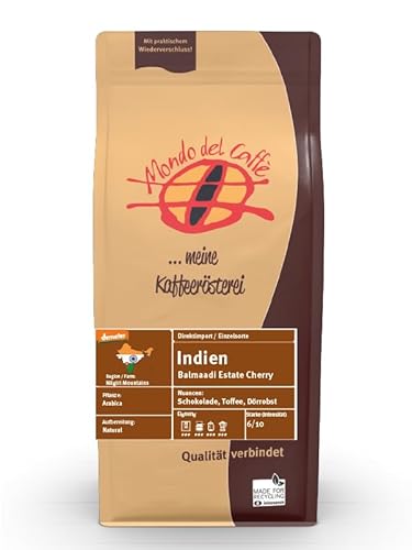 Indien Balmaadi Estate Cherry Arabica Demeter Röstkaffee, ganze Bohne oder gemahlen von Mondo del Caffè