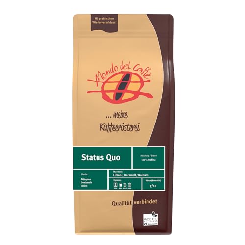 STATUS QUO (Gourmet Espresso) 100% Arabica ganze Bohne/Mondo del Caffè (350gr., Limone, Karamell, Walnuss) von Mondo del Caffè