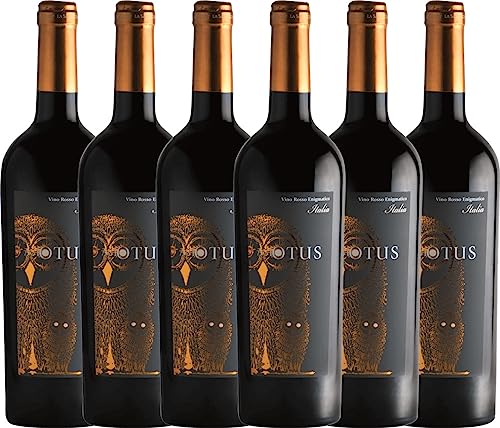 Asio Otus Vino Varietale d'Italia von Mondo del Vino - Rotwein 6 x 0,75l VINELLO - 6er - Weinpaket inkl. kostenlosem VINELLO.weinausgießer von ebaney