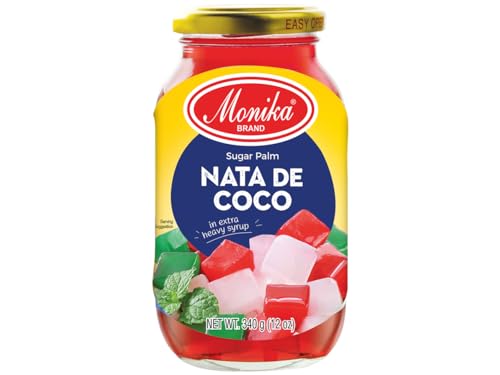 Nata de Coco - Kokosnuss Gelee Stücke - 340g - ROT - Monika von Monika