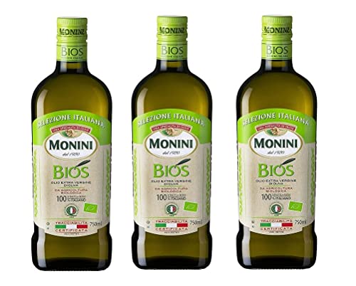 3x Monini Bios Olio Extravergine di Oliva BIO Natives Olivenöl Extra 750ml von Monini