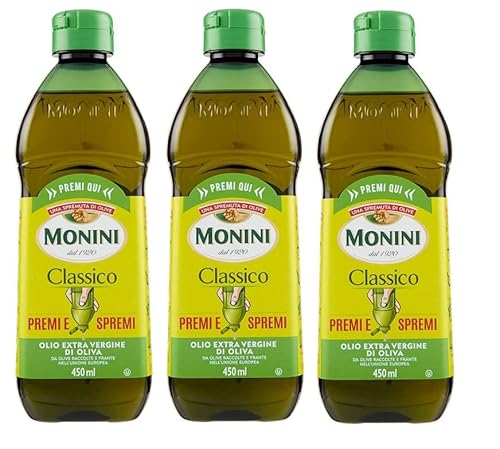 3x Monini Classico Premi e Spremi Olio Extra Vergine di Oliva Squeeze Natives Olivenöl Extra PET 450ml von Monini