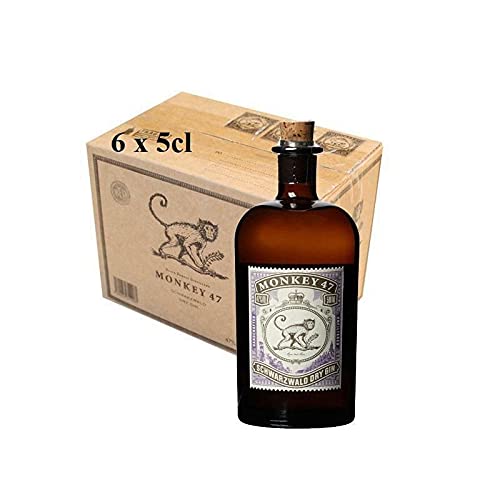 SCHWARZWALD TROCKEN-GIN MIGNON MINIATUR 6 FLASCHEN ZU 5 CL von Monkey 47