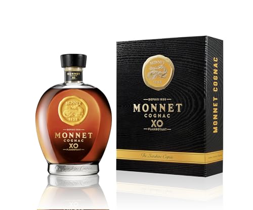 Monnet XO I Cognac aus Frankreich I Gold Meiningers International Spirits Awards I mit Geschenkverpackung I vollmundig luxuriöser Geschmack I 40% Vol. I 0,7 Liter von Monnet