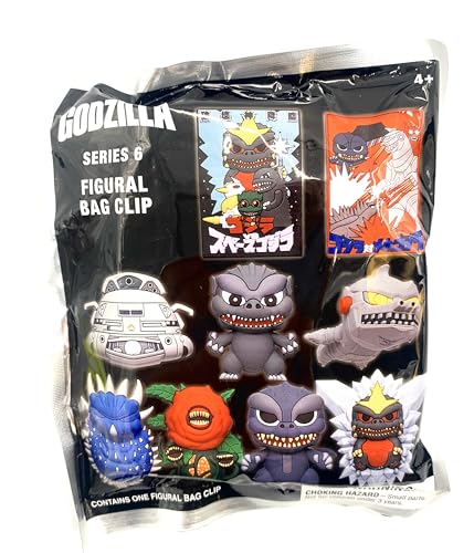 Monogram Godzilla – Serie 6 Figural Bag Clip – 3D Schaumstofftasche Clip in Blindtasche – Schlüsselanhänger Eine zufällige Tasche pro Bestellung – 5,1 cm, Mehrfarbig, 2.0 inches von Monogram