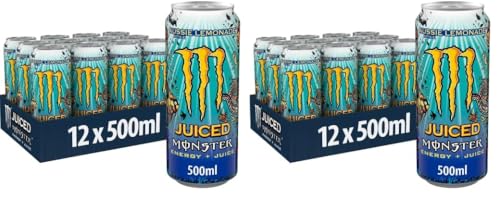 Monster Energy Juiced Aussie Style Lemonade - koffeinhaltiger Energy Drink mit erfrischendem Zitrus Geschmack - in praktischen Einweg Dosen (12 x 500 ml) (Packung mit 2) von Monster Energy