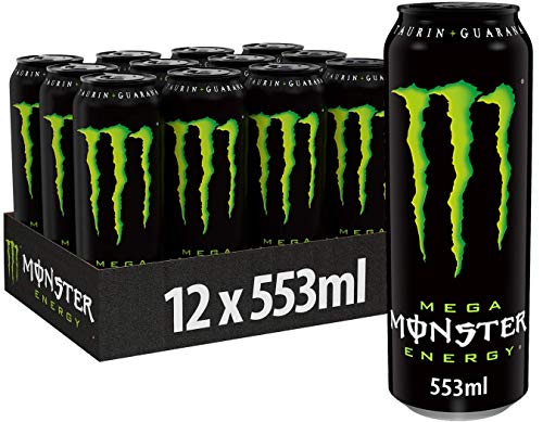 Monster Energy - koffeinhaltiger Energydrink mit klassischem Energy-Geschmack - in wiederverschließbaren Einweg Dosen (12 x 553 ml) von Monster Energy