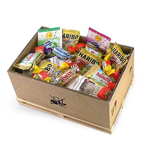 Monsterzeug Süßigkeiten Geschenkset, Geschenkbox auf Mini Palette, Geschenkidee für Naschkatzen, Süßigkeitenbox für Kinder und Erwachsene von Monsterzeug