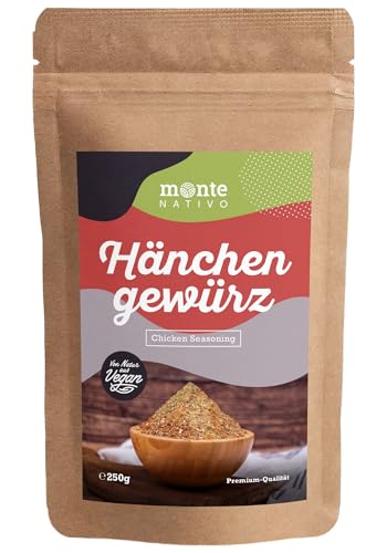 Hähnchengewürz Monte Nativo (250g) - Brathähnchen Gewürz - Aromatische Hähnchen Gewürzmischung - Schonend getrocknete und aromatische Gewürze ideal zum Kochen - Intesives Aroma und Geschmack von Monte Nativo