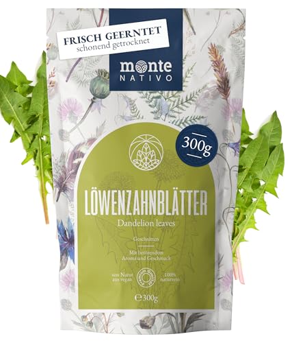 Löwenzahntee Monte Nativo (300g) - Löwenzahn Tee (Dandelion Tea) schonend getrocknet - 100% natürlich und ohne Zusatzstoffe - Aromatischer Kräutertee für einen köstlichen Aufguss von Monte Nativo