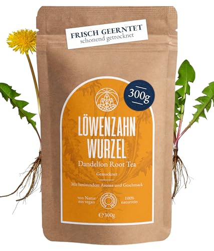 Löwenzahntee Monte Nativo (300g) - Löwenzahnwurzel Tee (Dandelion Root Tea) schonend getrocknet - 100% natürlich und ohne Zusatzstoffe - Aromatischer Kräutertee für einen köstlichen Aufguss von Monte Nativo