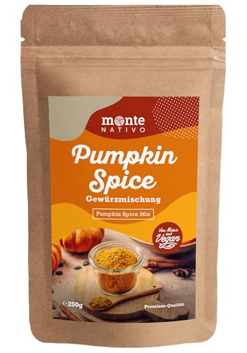 Pumpkin Spice Monte Nativo (250g) - Kürbis Gewürz - Ideal für Pumpkin Spice Latte - Schonend getrocknete und aromatische Gewürze ideal zum Kochen und Würzen - Intesives Aroma und Geschmack von Monte Nativo