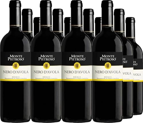 12er Vorteilspaket Monte Pietroso Nero d'Avola Sicilia DOC 2021 (12 x 0.75 l) von Monte Pietroso