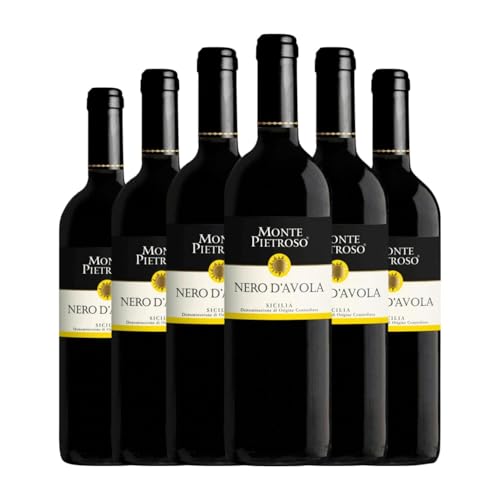 Monte Pietroso Nero d'Avola Sicilia 75 cl Rotwein (Karton mit 6 Flaschen von 75 cl) von Monte Pietroso