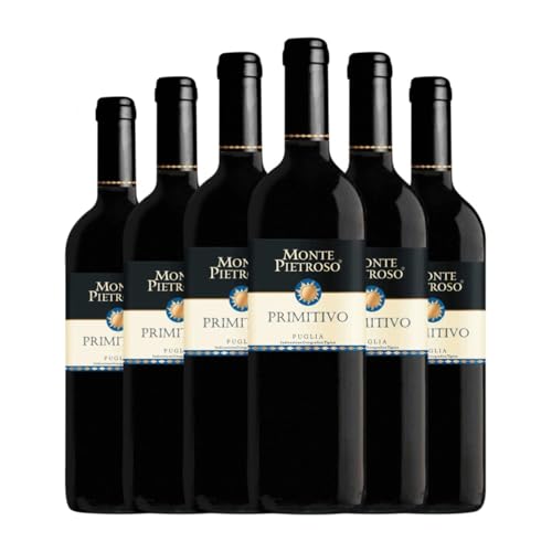 Monte Pietroso Primitivo Puglia 75 cl Rotwein (Karton mit 6 Flaschen von 75 cl) von Monte Pietroso