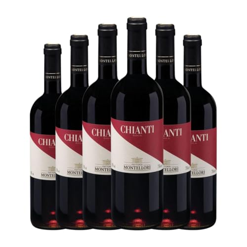 Montellori Sangiovese Chianti 75 cl Rotwein (Karton mit 6 Flaschen von 75 cl) von Montellori