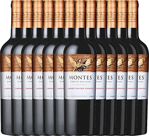 Limited Selection Cabernet Sauvignon Carmenère von Montes - Rotwein 12x 0,75l VINELLO - 12er - Weinpaket inkl. kostenlosem VINELLO.weinausgießer von ‎Montes Chile