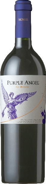 Montes Chile Purple Angel Colchagua Valley Jg. 2020 limitiert Cuvee aus 92 Proz. Carmenere, 8 Proz. Petit Verdot 18 Monate in franz. und amerik. Eichenholzfässern gereift