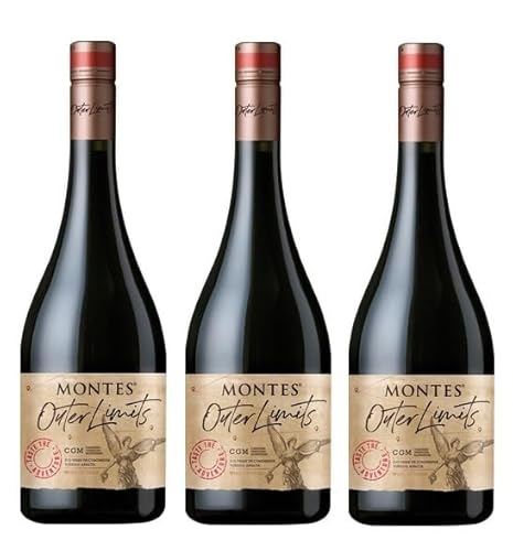 3x 0,75l - 2021er - Montes - Outer Limits - CGM - Apalta D.O. - Chile - Rotwein trocken von Montes Wines