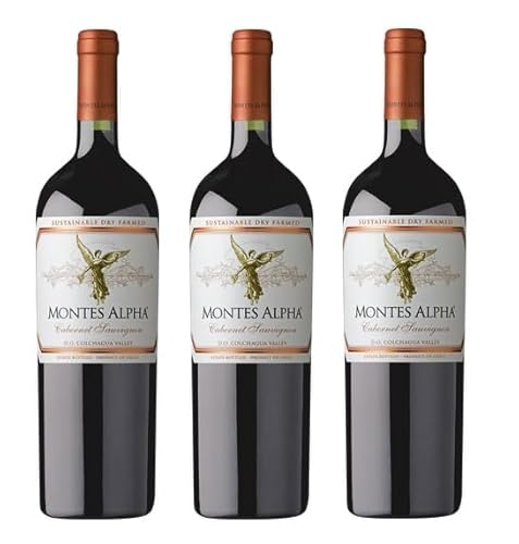 3x 1,5l - 2021er - Montes - Alpha - Cabernet Sauvignon - MAGNUM - Valle de Colchagua D.O. - Chile - Rotwein trocken von Montes Wines