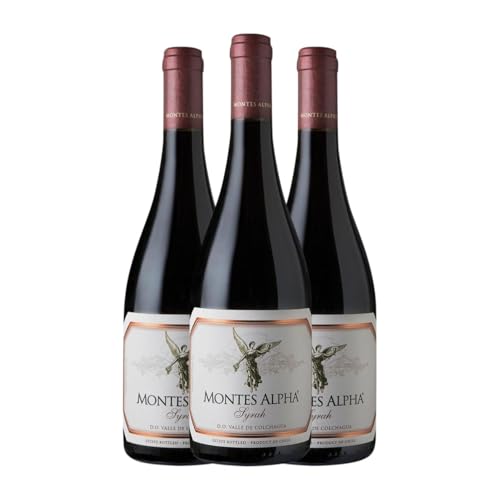 Montes Alpha Syrah Valle Central 75 cl Rotwein (Karton mit 3 Flaschen von 75 cl) von Montes