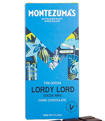 Montezuma's Lordy Lord - Dunkle Schokolade mit Kakao-Spitzen, 4 x 90 g von Montezuma