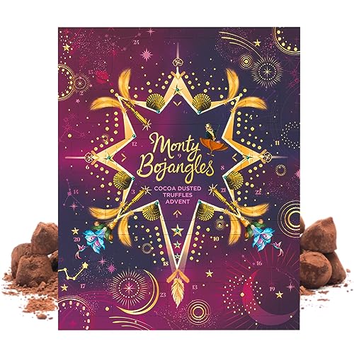 Monty Bojangles 2024 Adventskalender mit kakobestäubten Schokoladentrüffeln | 6 Geschmacksrichtungen| 235g von Monty Bojangles