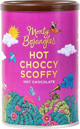 Monty Bojangles Choccy Scoffy Heiße Schokolade 250 g, Köstliche, Leckere Luxus Trinkschokolade mit Rainforest Alliance-Kakao, Reichhaltiges und Cremiges Kakaopulver, das perfekte Schokolade Geschenk von Monty Bojangles